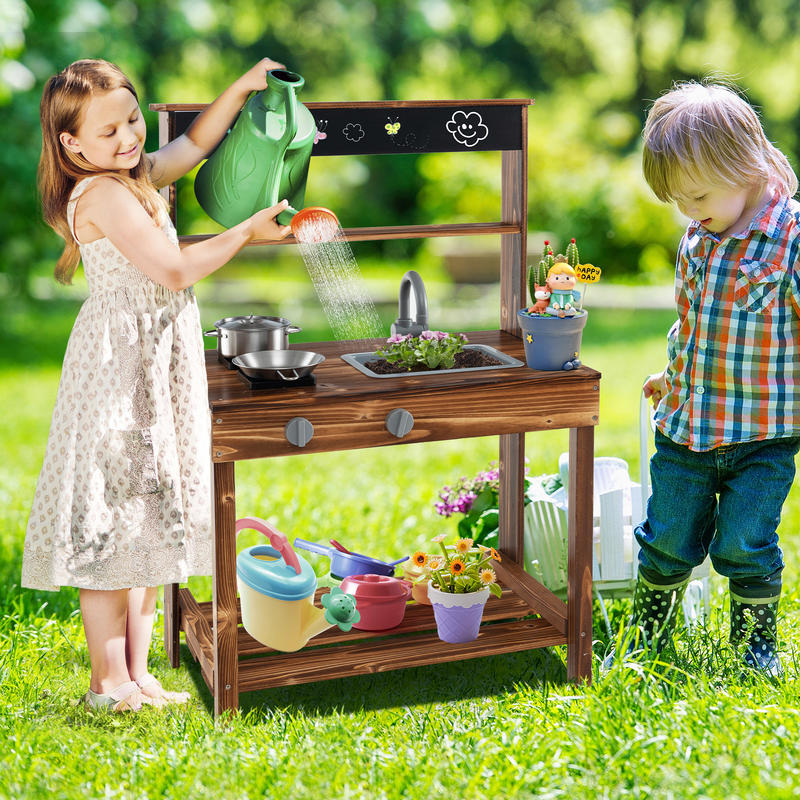 Kids Outdoor Sink - 어린이용 야외 진흙놀이 주방 - 회전식