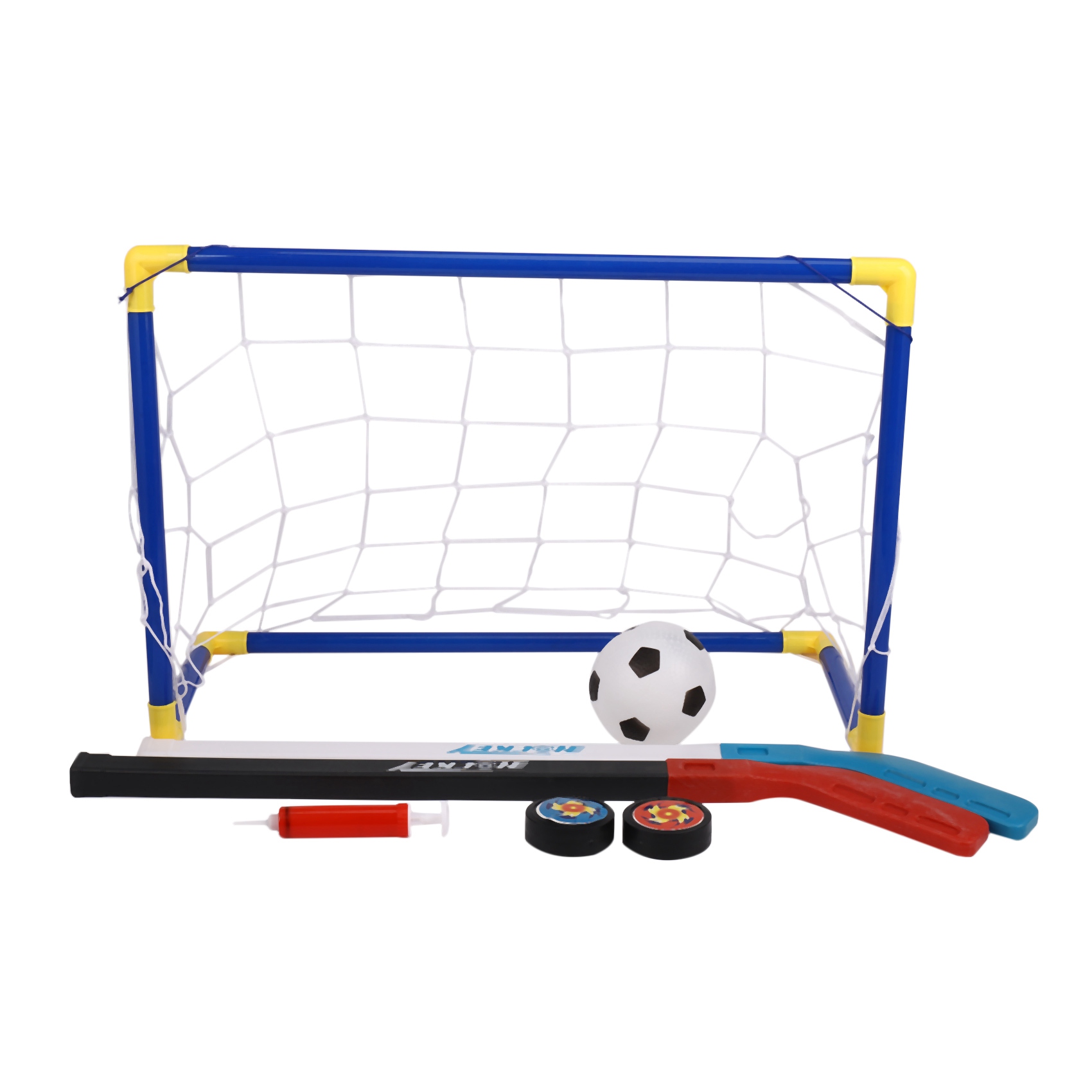 Kids Outdoor Hockey Set - WOTT-2 2-in-1 실내/외 어린이용 스포츠 축구