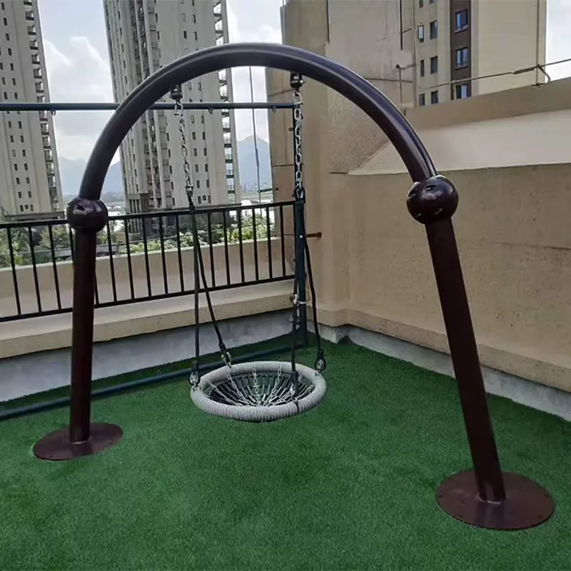Kids Outdoor Nest Swing - 야외용 네스트 스윙 세트, 원형 어린이