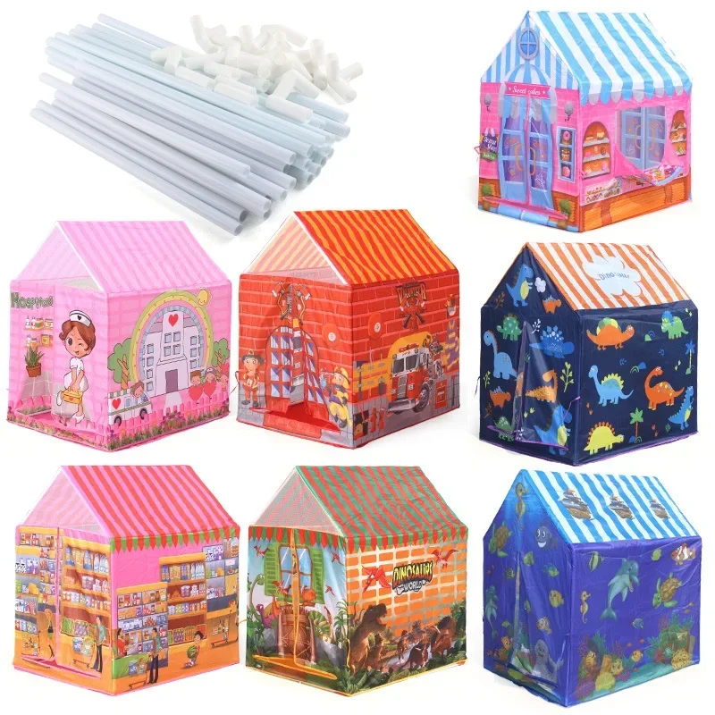 Kids Outdoor Cubby House - 어린이 실내 자동차 텐트 장난감 놀이