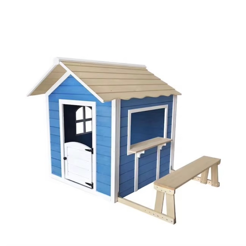 Kids Outdoor Cubby House - 야외용 원목 어린이 놀이집, 모던한 디자인의