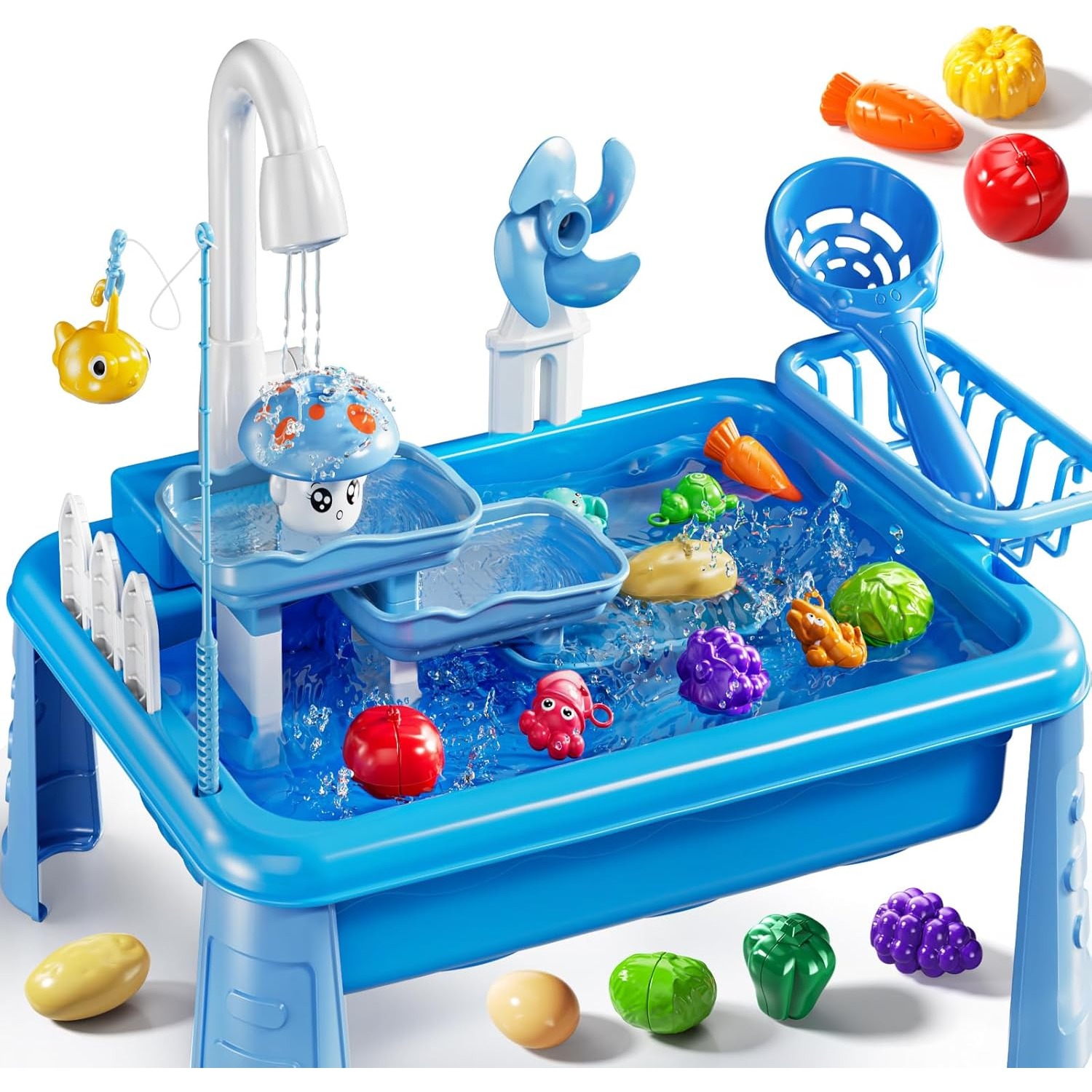 Kids Outdoor Activity Table - 어린이용 물놀이 싱크대 장난감, 흐르는 물과