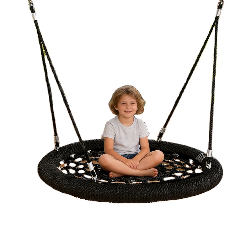 Kids Outdoor Nest Swing - 로프큐브 스틸 와이어 로프 새 둥지