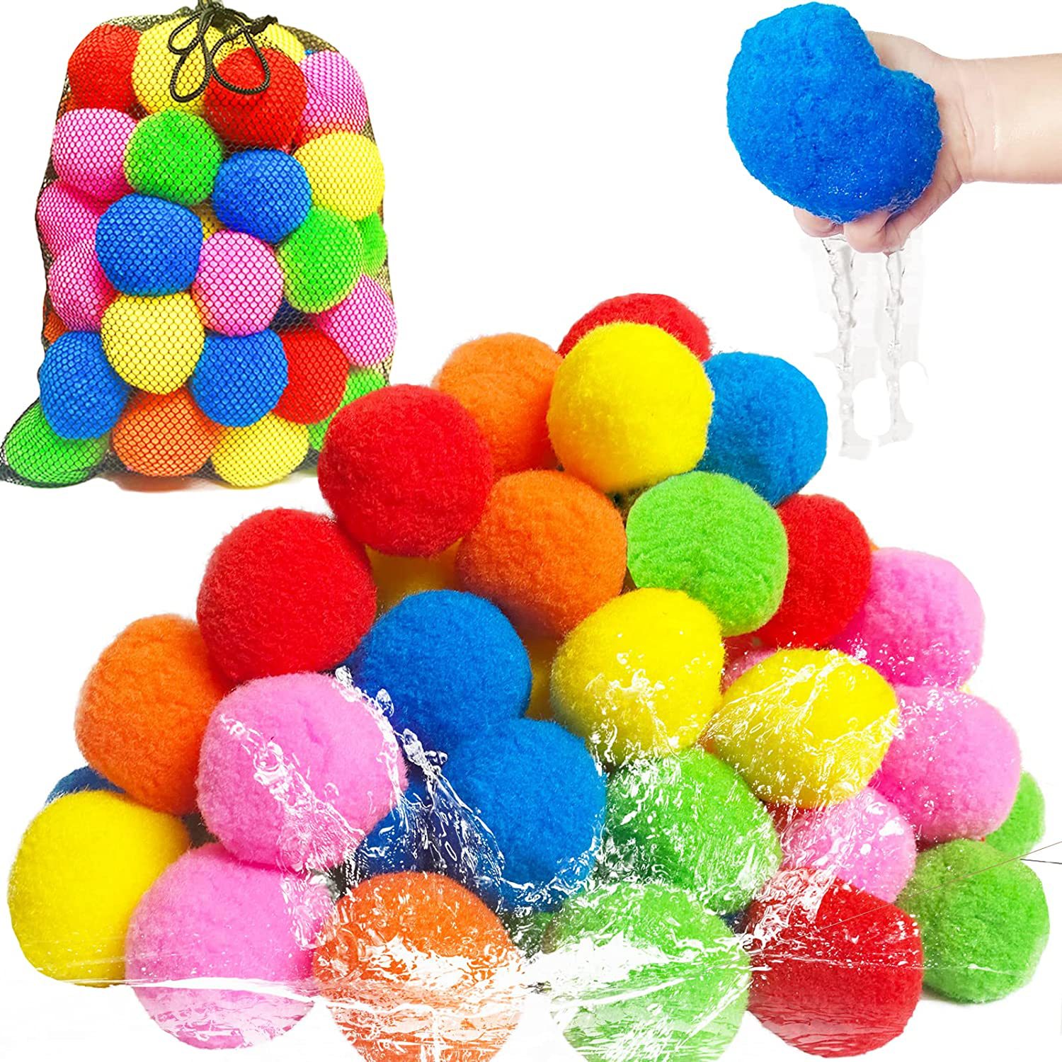Kids Outdoor Water Play - 12/30/60Pcs 어린이를위한 재사용 가능한 물 풍선