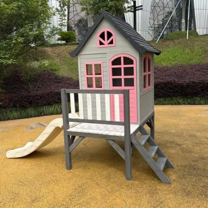Kids Outdoor Cubby House - 팩토리 키즈 야외용 목조 놀이집 (호주산)