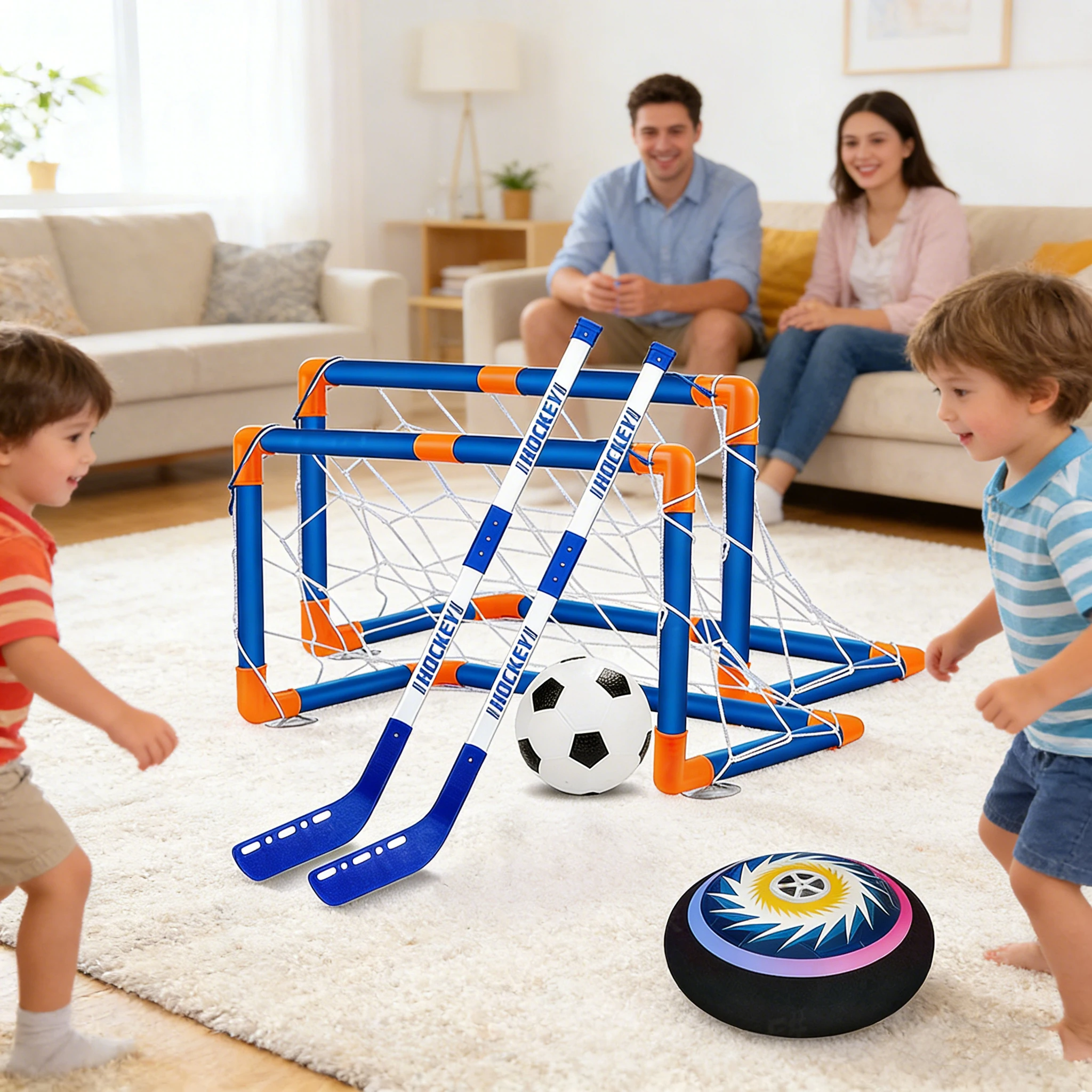 Kids Outdoor Hockey Set - 어린이 에어하키 세트 파워 호버 축구공