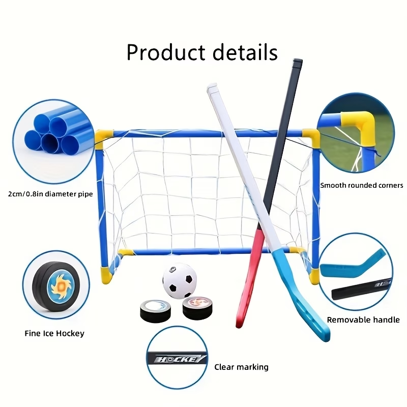 2 in 1 어린이 하키 & 축구 골대 세트 미니 실내 - Kids Outdoor Hockey Set 리뷰 및 가격