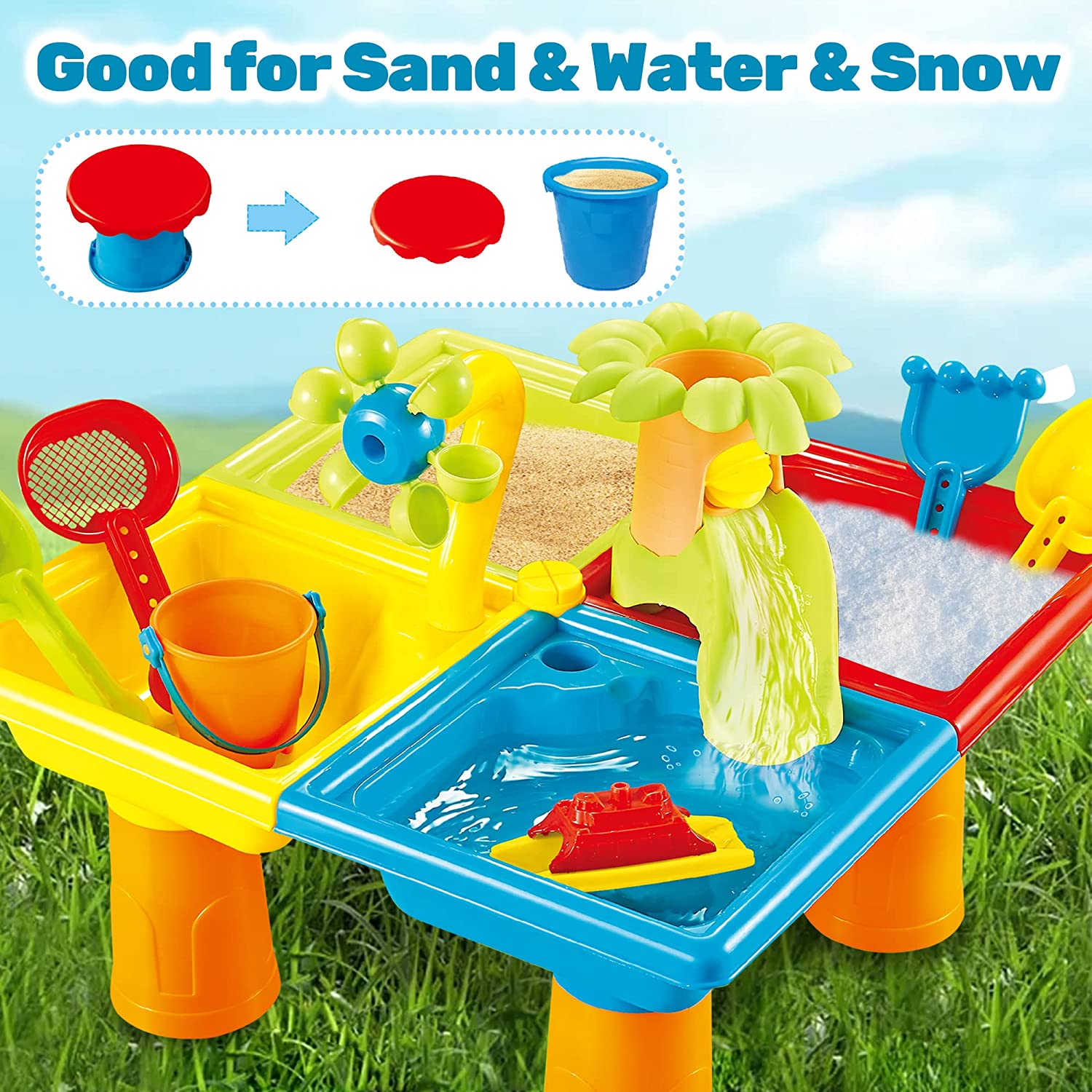 해변 테이블 모래 놀이 장난감, 어린이 야외 게임, 아 - Kids Outdoor Water Play 리뷰 및 가격