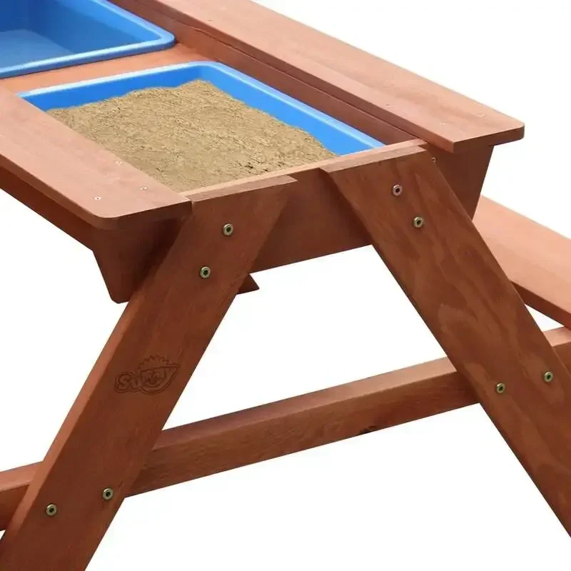 -야외 피크닉 나무 벤치 나무 덮개 세트 모래와 물 어 - Kids Outdoor Activity Table 리뷰 및 가격