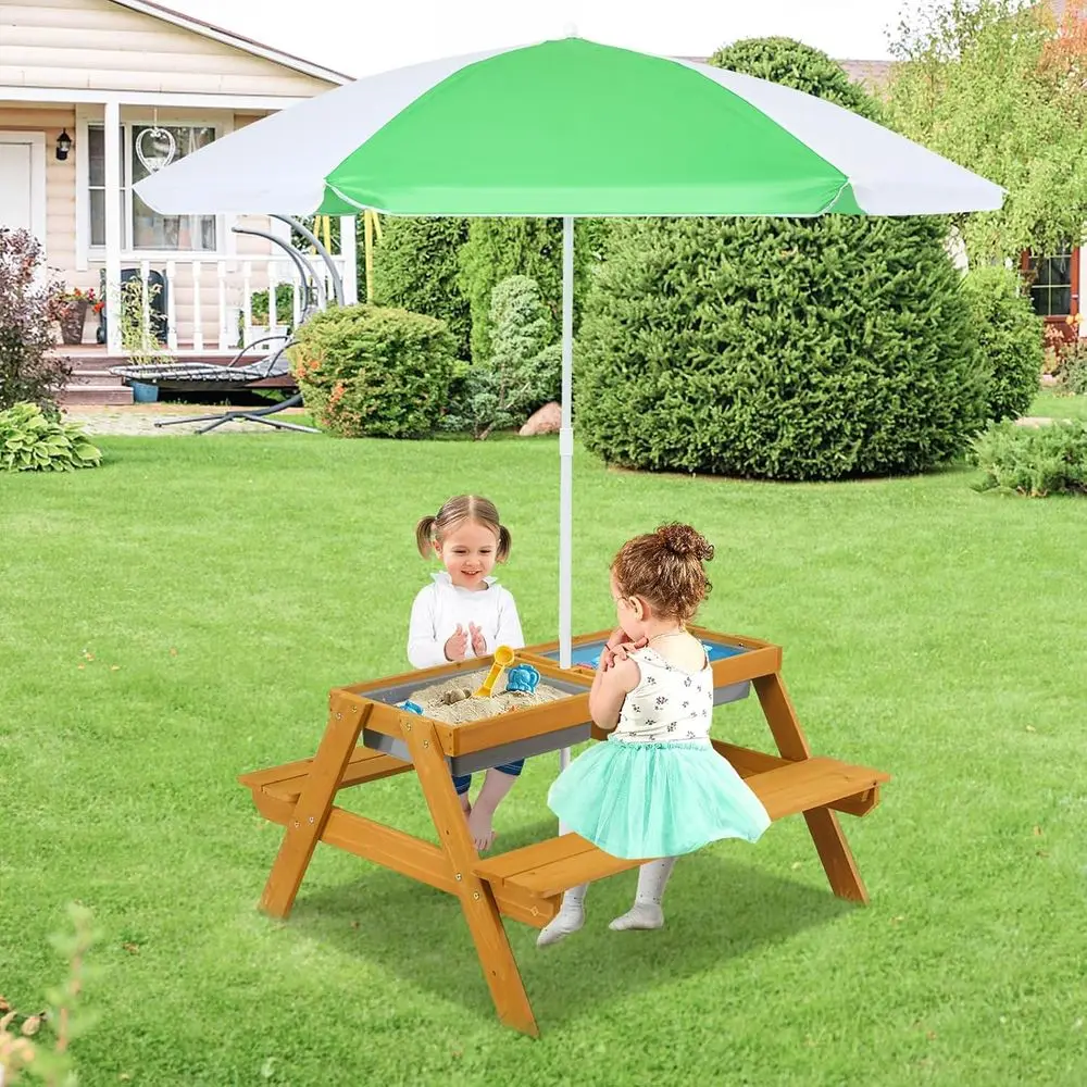3-in-1 높이 조절 가능한 우산형 어린이 피크닉 테 - Kids Outdoor Activity Table 리뷰 및 가격