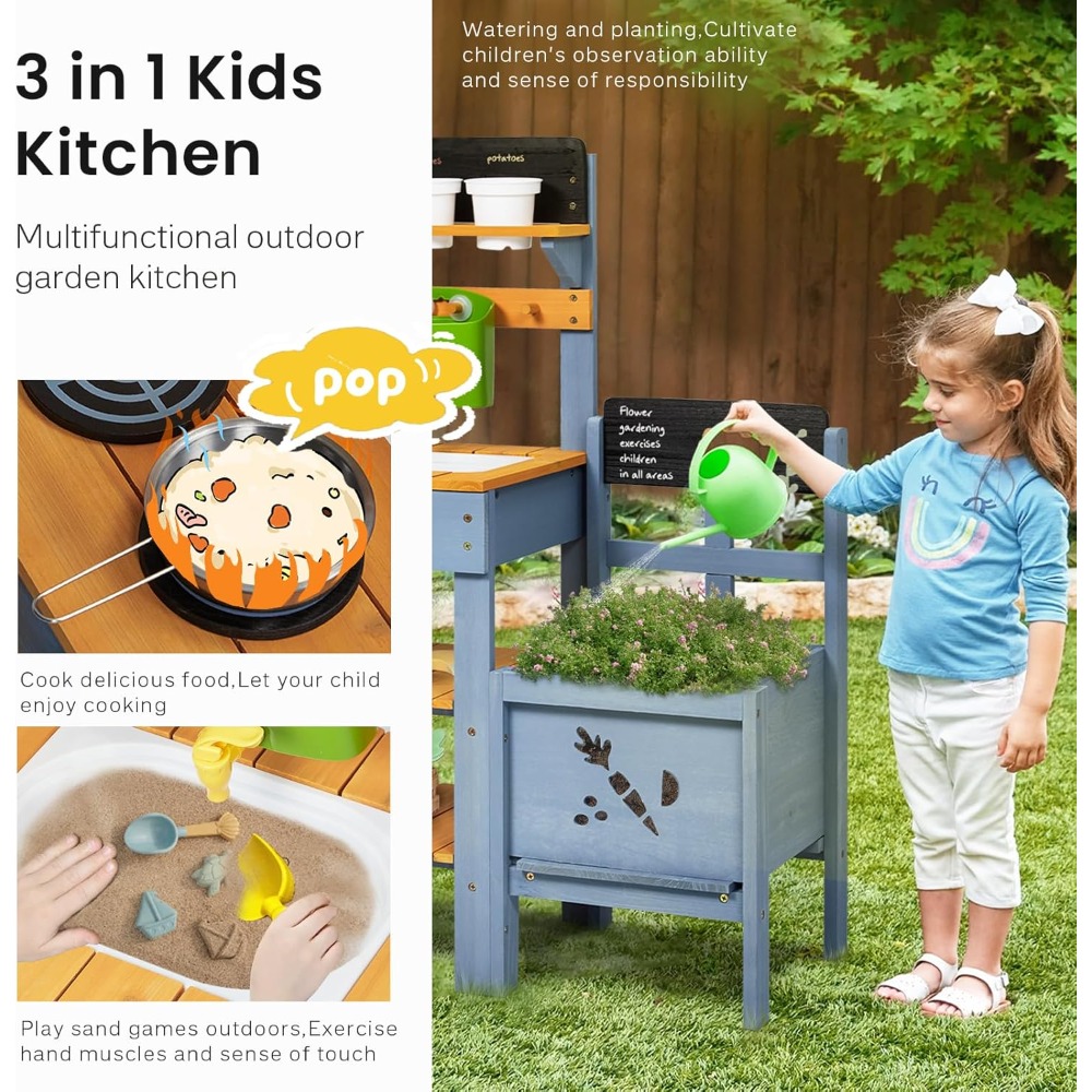 미국 배송 어린이용 야외 놀이 주방 세트, 화분, 정원 - Kids Outdoor Sink 리뷰 및 가격