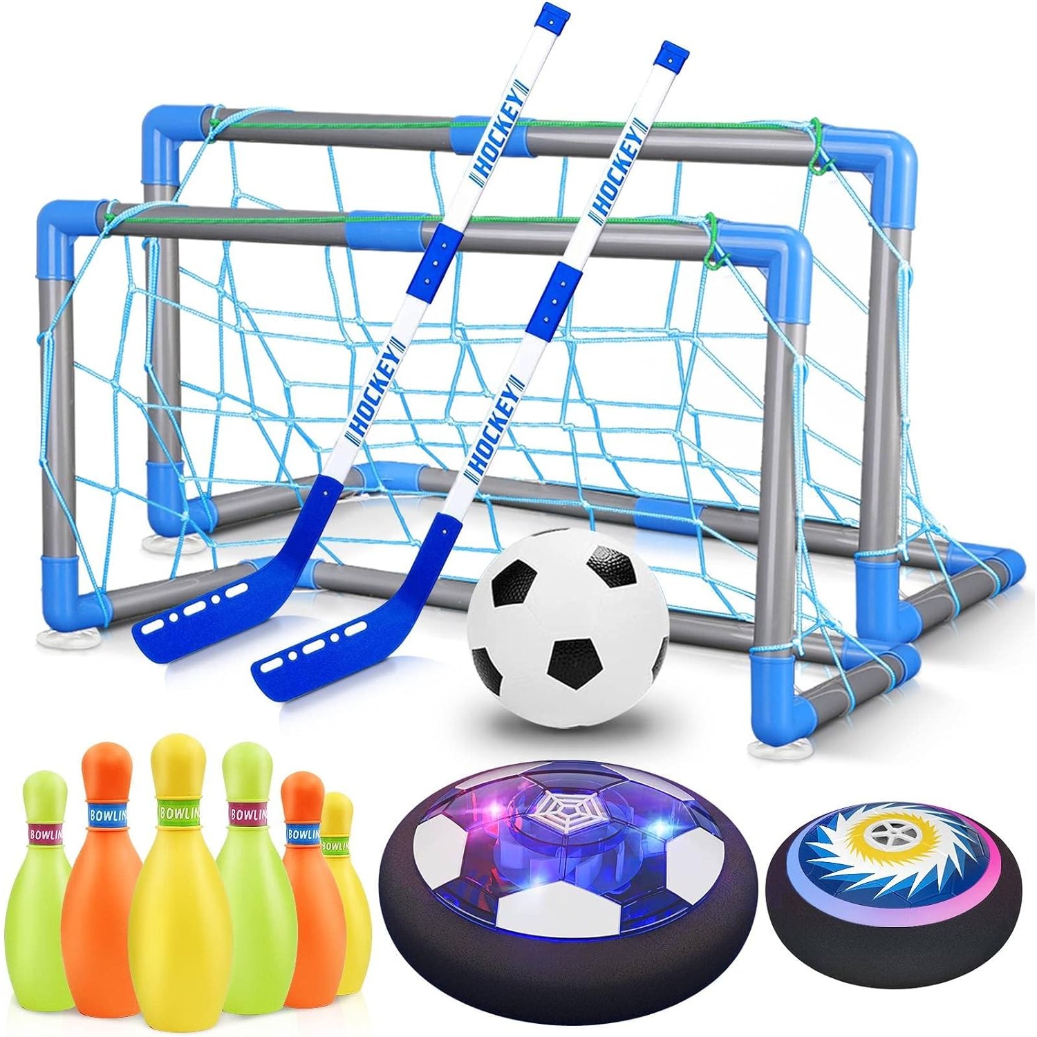 3-in-1 호버 축구 공 하키 볼링 세트 어린이를위한 - Kids Outdoor Hockey Set 리뷰 및 가격