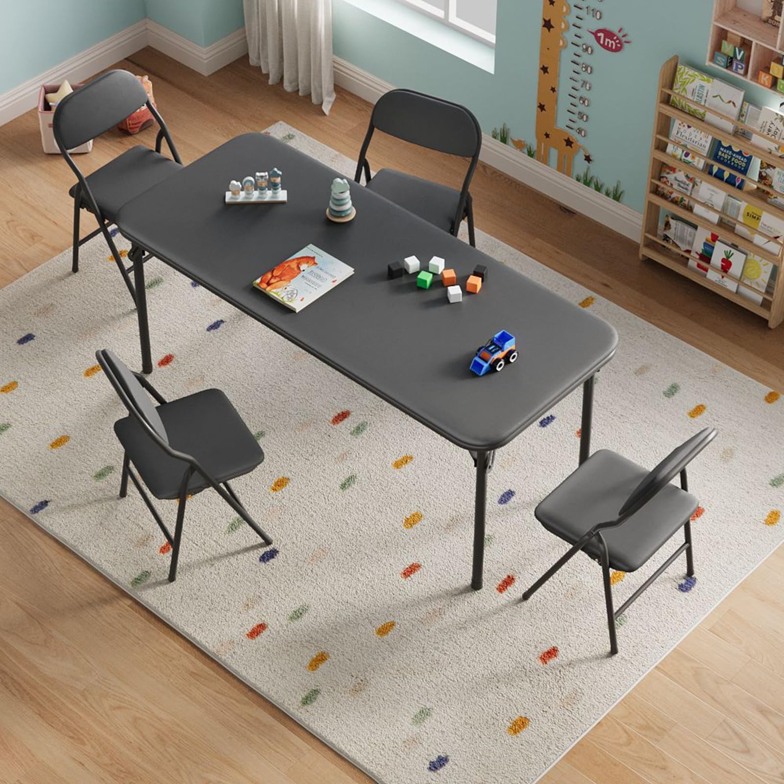 47인치 직사각형 접이식 테이블, 실내/실외용 휴대용  - Kids Outdoor Activity Table 리뷰 및 가격