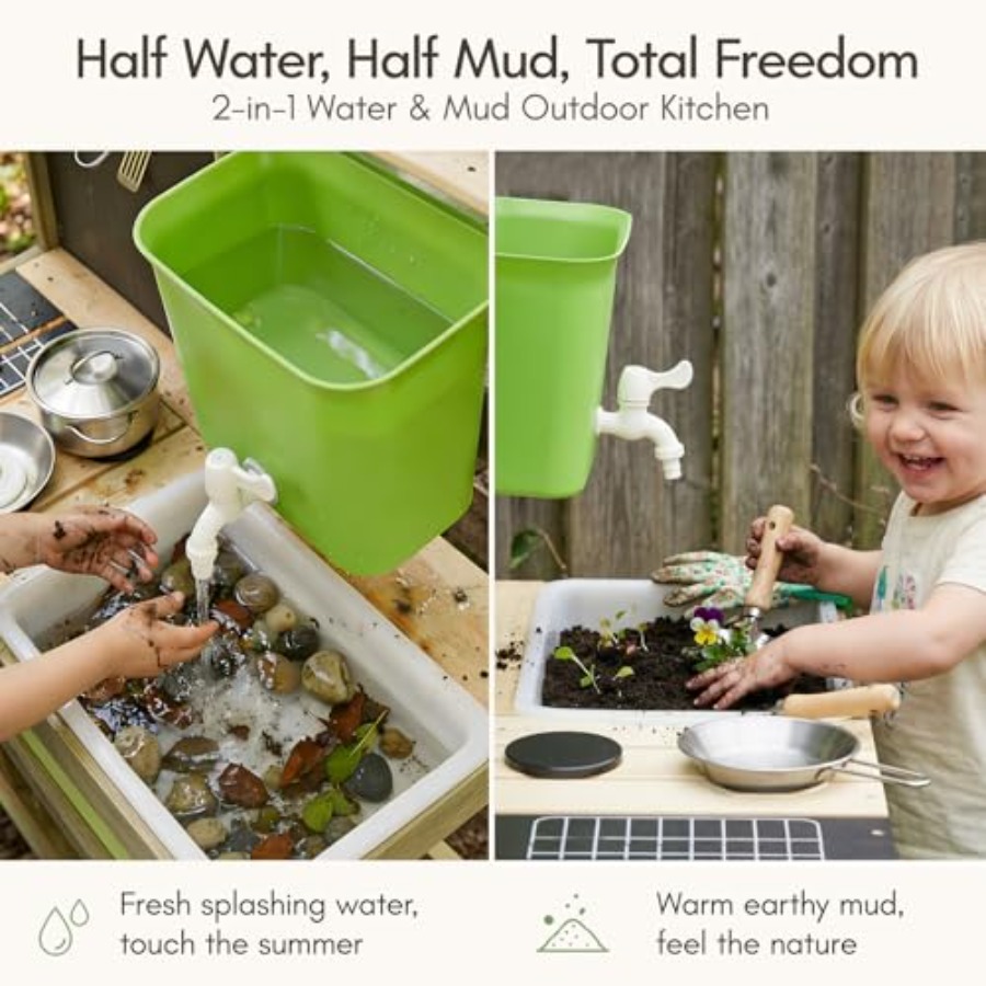 어린이용 야외 진흙놀이 주방: 4.8L 물탱크 싱크대가 - Kids Outdoor Sink 리뷰 및 가격