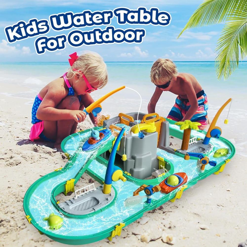 대형 어린이 물놀이 테이블 2단 어린이 물레방아 워터파 - Kids Outdoor Activity Table 리뷰 및 가격