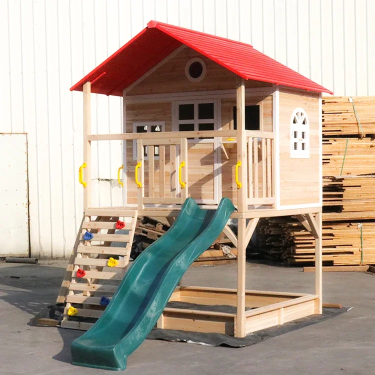 야외 나무 놀이터 놀이집 어린이용 오두막 집 등반용 나 - Kids Outdoor Cubby House 리뷰 및 가격