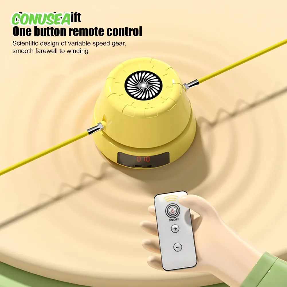 전기 줄넘기 기계 자동 원격 제어 줄넘기 디지털 카운터 - Kids Outdoor Jumping Toys 리뷰 및 가격