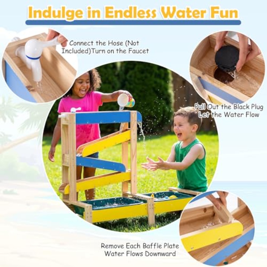 3세 이상 어린이용 야외 놀이 세트: 나무 모래 및 물 - Kids Outdoor Activity Table 리뷰 및 가격
