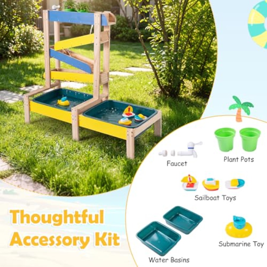 3세 이상 어린이용 야외 놀이 세트: 나무 모래 및 물 - Kids Outdoor Activity Table 리뷰 및 가격