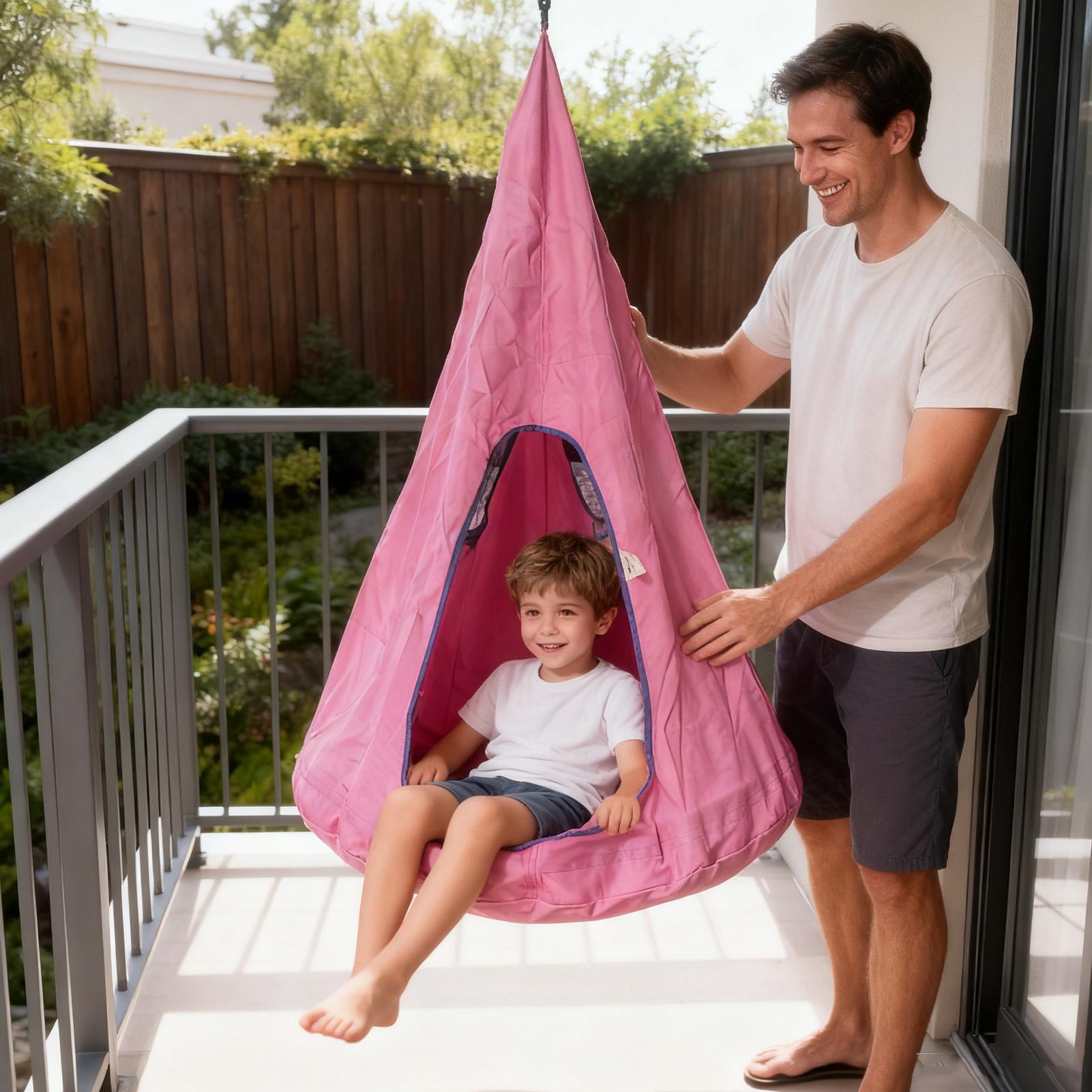 쿠션이 있는 어린이용 포드 스윙 시트 최대 150kg  - Kids Outdoor Nest Swing 리뷰 및 가격