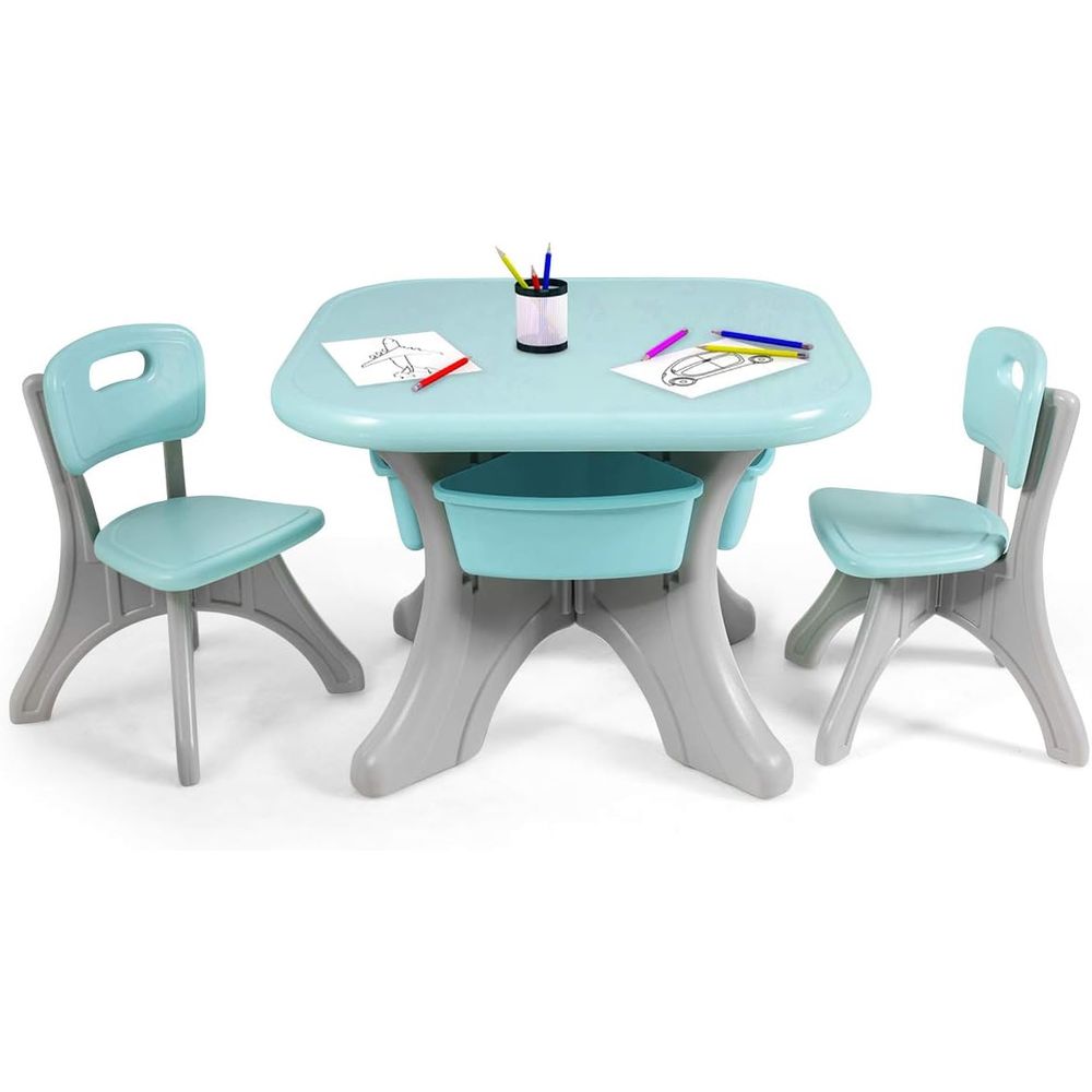 어린이용 테이블 및 의자 세트, 3개 활동용 책상 세트 - Kids Outdoor Activity Table 리뷰 및 가격