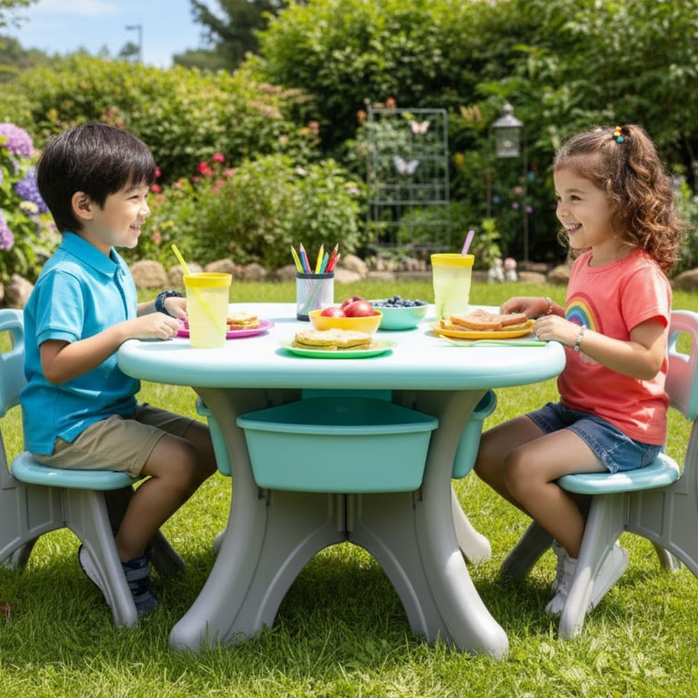어린이용 테이블 및 의자 세트, 3개 활동용 책상 세트 - Kids Outdoor Activity Table 리뷰 및 가격