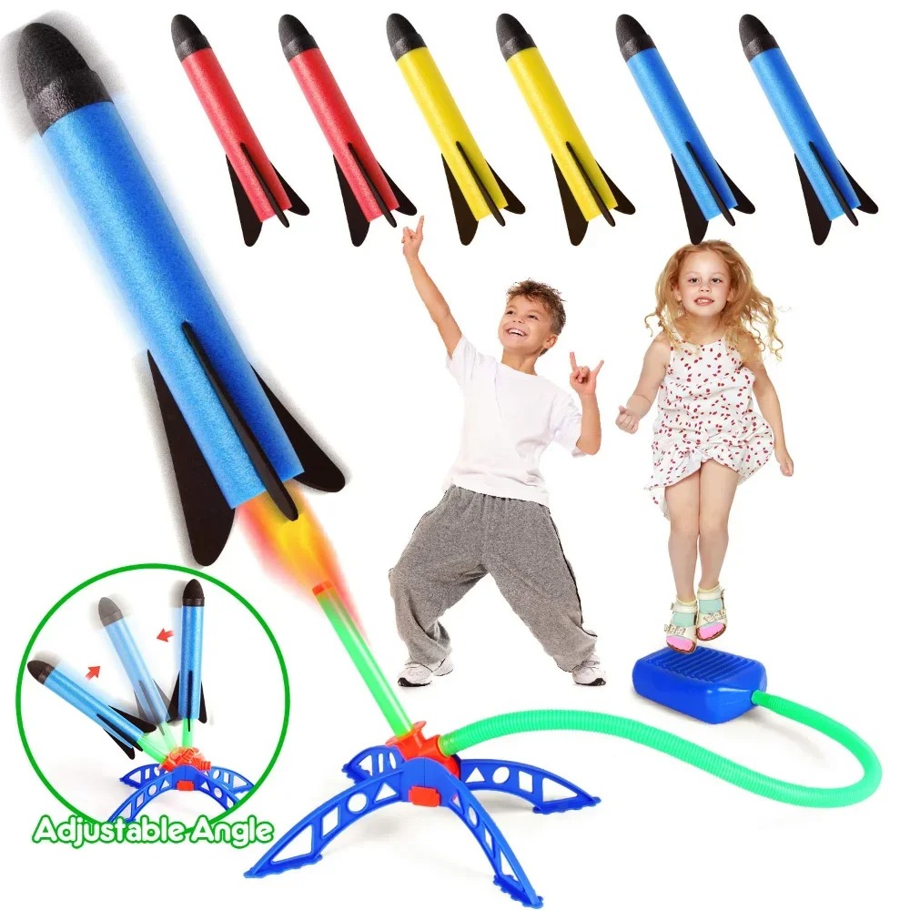 어린이 공기 로켓 발 펌프 발사기 장난감 스포츠 게임  - Kids Outdoor Jumping Toys 리뷰 및 가격